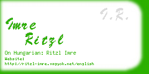 imre ritzl business card